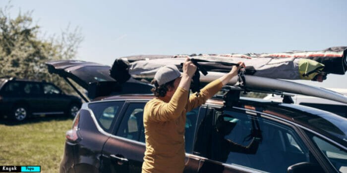 how to strap kayak to roof rack